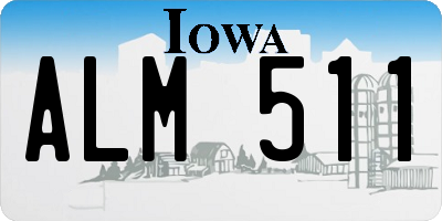 IA license plate ALM511