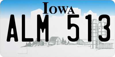 IA license plate ALM513