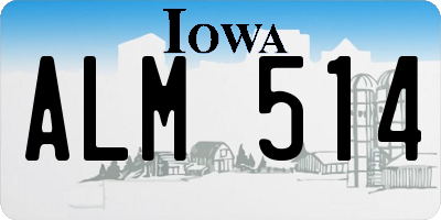 IA license plate ALM514