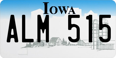 IA license plate ALM515