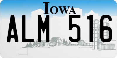 IA license plate ALM516