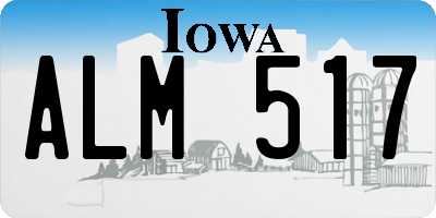 IA license plate ALM517