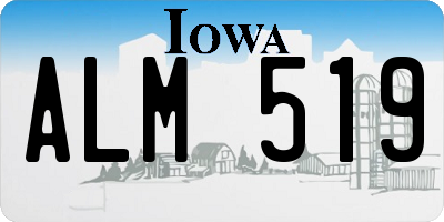 IA license plate ALM519