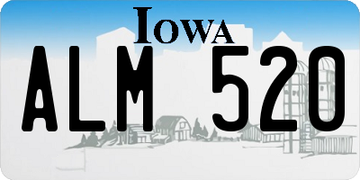 IA license plate ALM520