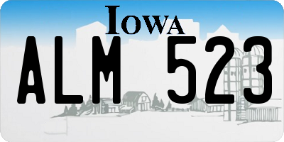 IA license plate ALM523