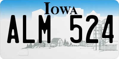 IA license plate ALM524