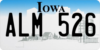 IA license plate ALM526
