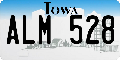 IA license plate ALM528