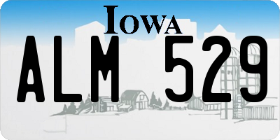 IA license plate ALM529