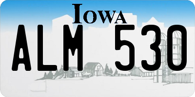 IA license plate ALM530