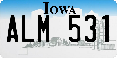 IA license plate ALM531