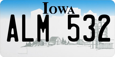 IA license plate ALM532