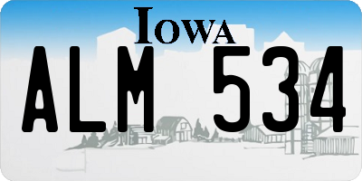 IA license plate ALM534