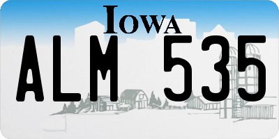 IA license plate ALM535
