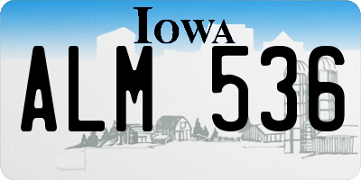 IA license plate ALM536