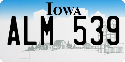 IA license plate ALM539