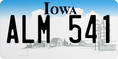 IA license plate ALM541
