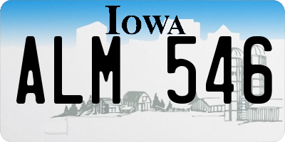 IA license plate ALM546