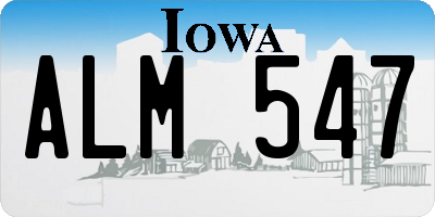 IA license plate ALM547