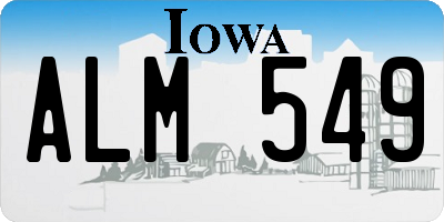 IA license plate ALM549