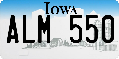 IA license plate ALM550