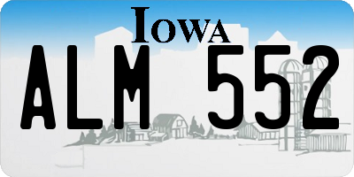 IA license plate ALM552