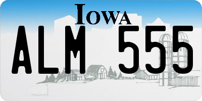 IA license plate ALM555