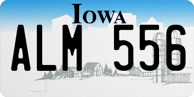 IA license plate ALM556