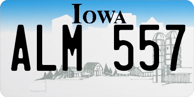 IA license plate ALM557