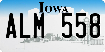 IA license plate ALM558
