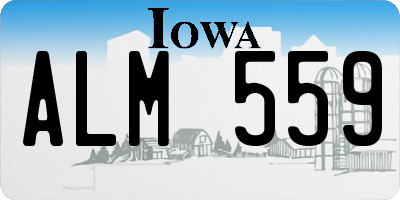 IA license plate ALM559