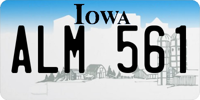 IA license plate ALM561