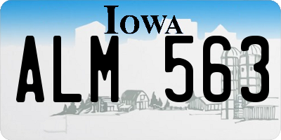 IA license plate ALM563