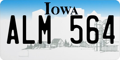 IA license plate ALM564