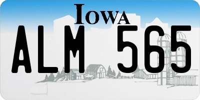 IA license plate ALM565