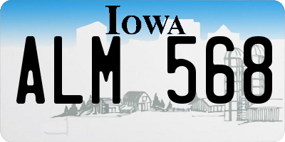 IA license plate ALM568