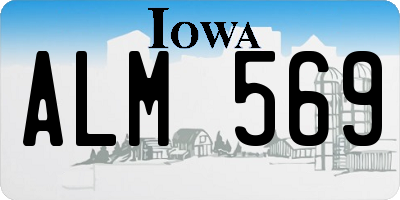 IA license plate ALM569