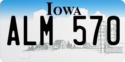IA license plate ALM570
