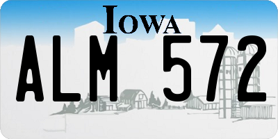 IA license plate ALM572