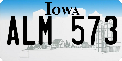 IA license plate ALM573