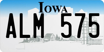 IA license plate ALM575
