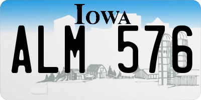 IA license plate ALM576