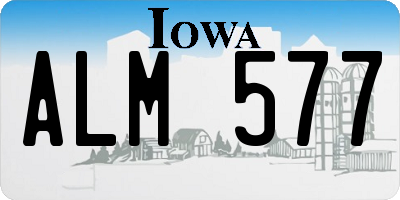 IA license plate ALM577