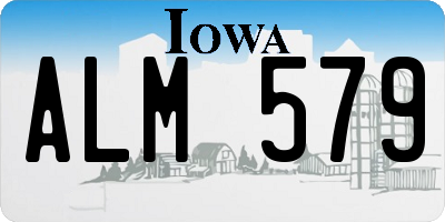 IA license plate ALM579