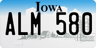 IA license plate ALM580