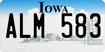 IA license plate ALM583