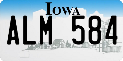 IA license plate ALM584