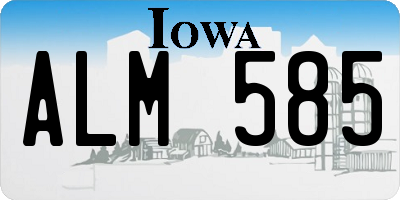 IA license plate ALM585
