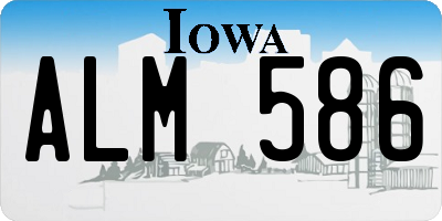 IA license plate ALM586