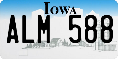 IA license plate ALM588